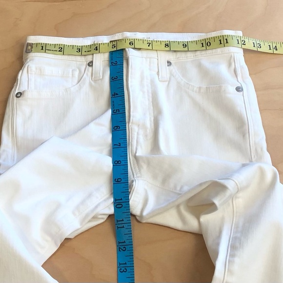 Madewell 9 High Rise Skinny Jean White Cotton Women Size 23. - Picture 9 of 12